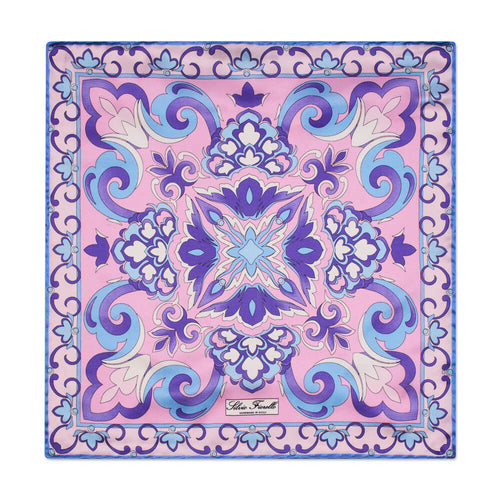 The Sun of Sicily Pink Silk Pocket Square