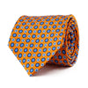 Orange and Purple Classic Motif Duchesse Silk Tie