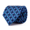 Cravatta Blu Quasicristalli Seta Duchesse
