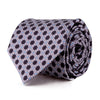 Grey Petals Geometry Silk Tie