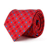 Cravatta Rosso e Blu Quasicristalli Seta Duchesse
