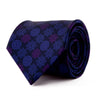 Cravatta Blu Viola e Fucsia Forme della Creazione Seta Duchesse