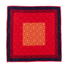 Red and Blue Ancient Wisdom Silk Pocket Square