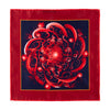 Red and Blue Genesis Duchesse Silk Pocket Square