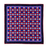 Red and Blue Cosmic Principles Silk Pocket Square
