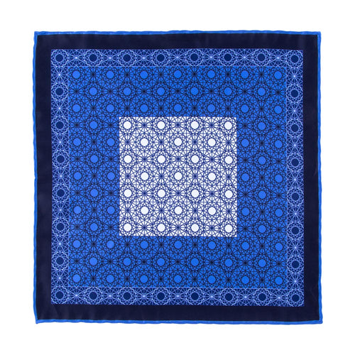 Royal Blue Ancient Wisdom Silk Pocket Square