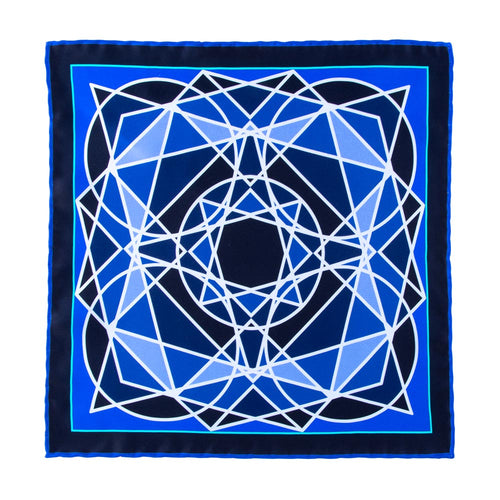 Blue Transformation Silk Pocket Square