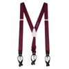 Burgundy Double Tip Silk and Leather Braces
