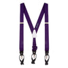 Purple Double Tip Silk and Leather Braces