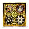 Baroque Ceramic Yellow Silk Pocket Square