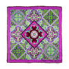 The Majolica of Taormina Green and Purple Silk Pocket Square