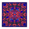 Florentine Elegance Royal Blue and Red Silk Pocket Square