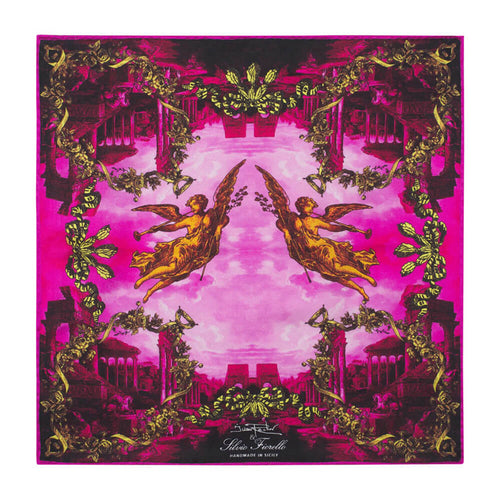 The Paradise Fuchsia Silk Pocket Square