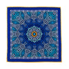 Blue Mandala of Art Duchesse Silk Pocket Square