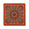 Orange Mandala of Art Duchesse Silk Pocket Square