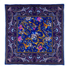 Blue Floral Ornamental Silk Pocket Square
