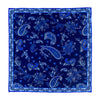 Blue Paisley Silk Pocket Square