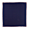Blue Classic Motif Silk Pocket Square