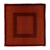 Brown Geometric Motif Silk Pocket Square