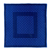 Pochette Blu Motivo Geometrico Seta