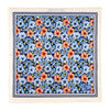 Blue and Orange Sicilian Flowers Silk Pocket Square