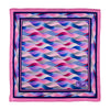 Pink and Blue Sicilian Waves Silk Pocket Square