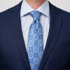 The Duomo Blue White and Red Duchesse Silk Tie