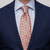 Cravatta Majolica di Taormina Arancione Seta Duchesse