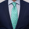 Cravatta Majolica di Taormina Verde Seta Duchesse