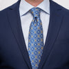 The Theatre of Taormina Blue and Yellow Duchesse Silk Tie