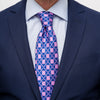 The Timeo Blue and Purple Duchesse Silk Tie