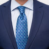 The Corso Umberto Blue Duchesse Silk Tie