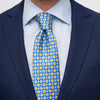 The Mazzarò Yellow and Blue Duchesse Silk Tie