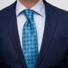 The Corvaja Blue Duchesse Silk Tie