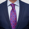 The Duomo Red and Blue Duchesse Silk Tie