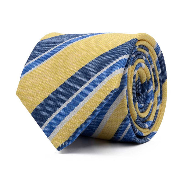 Blue Patchwork Silk Tie – Silvio Fiorello