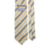 Yellow Brown and Blue Stripes Motif Linen Tie