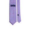 Purple Full Pleat Ornamental Silk Tie