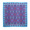 Blue Purple and Fuchsia Sicilian Mosaic Silk Pocket Square
