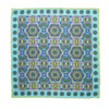 Light Blue Green and Lilac Sicilian Mosaic Silk Pocket Square