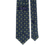 Blue and Green Vintage Medallion Duchesse Silk Tie