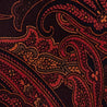 Brown and Red Paisley Motif Duchesse Silk Tie