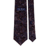 Black Blue and Brown Paisley Motif Duchesse Silk Tie
