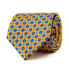Yellow and Blue Classic Motif Duchesse Silk Tie