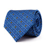 Cravatta Azzurro Motivo Geometrico Siciliano Seta Duchesse