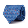Cravatta Blu Motivo Astratto Geometrico Seta Duchesse