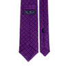 Purple Sicilian Geometric Motif Duchesse Silk Tie