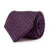 Purple Abstract Geometric Motif Duchesse Silk Tie