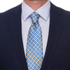 The Pearl of Sicily Yellow and Blue Silk Duchesse Tie