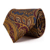 Blue and Brown Vintage Paisley Twill Silk Tie